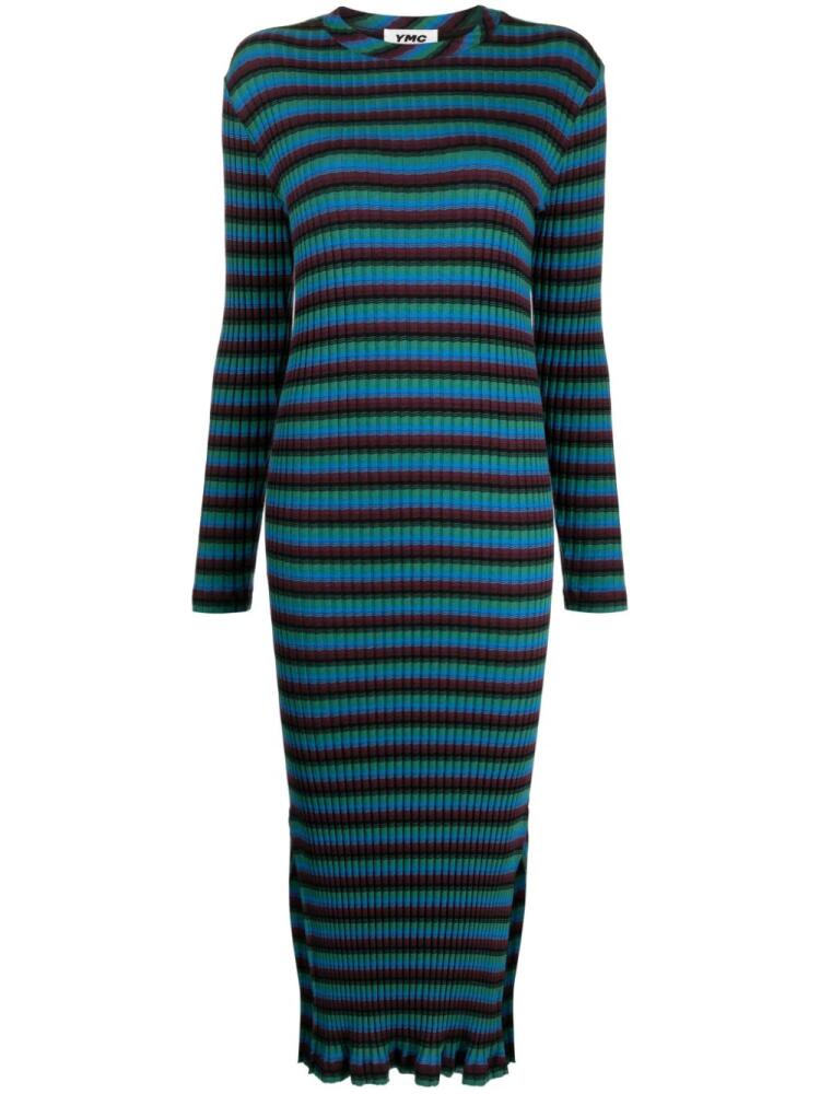 YMC Raindrops striped midi dress - Multicolour Cover