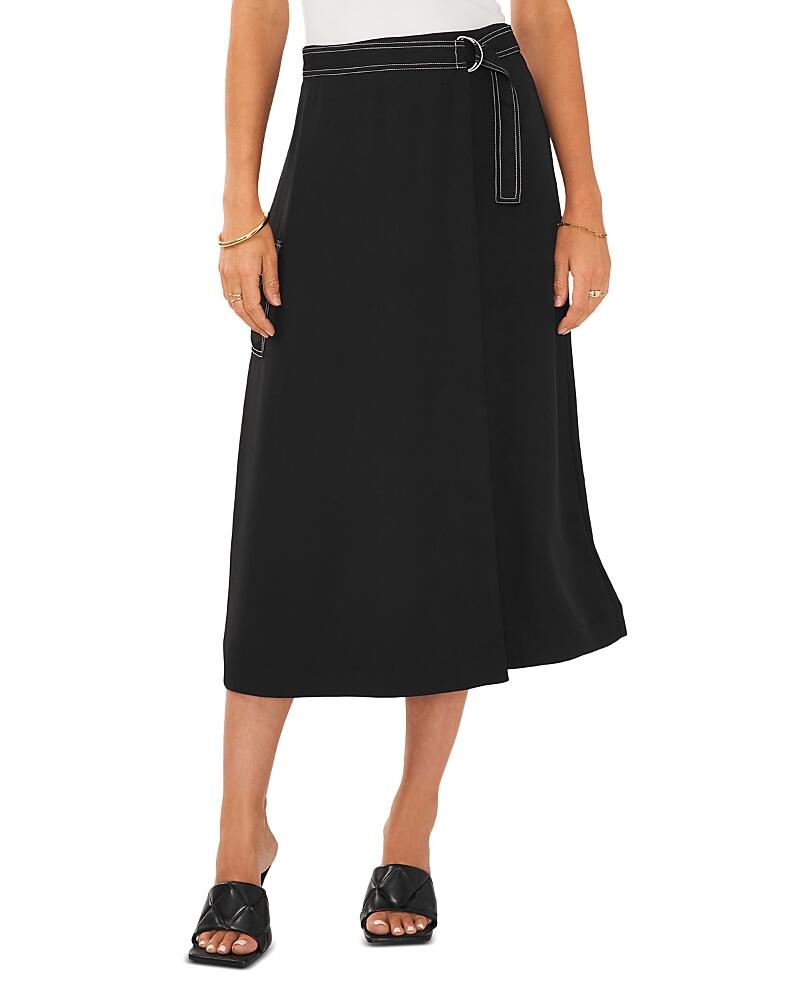 Vince Camuto Faux Wrap Midi Skirt Cover