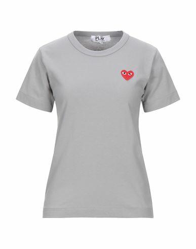 Comme Des Garçons Play Woman T-shirt Grey Cotton Cover