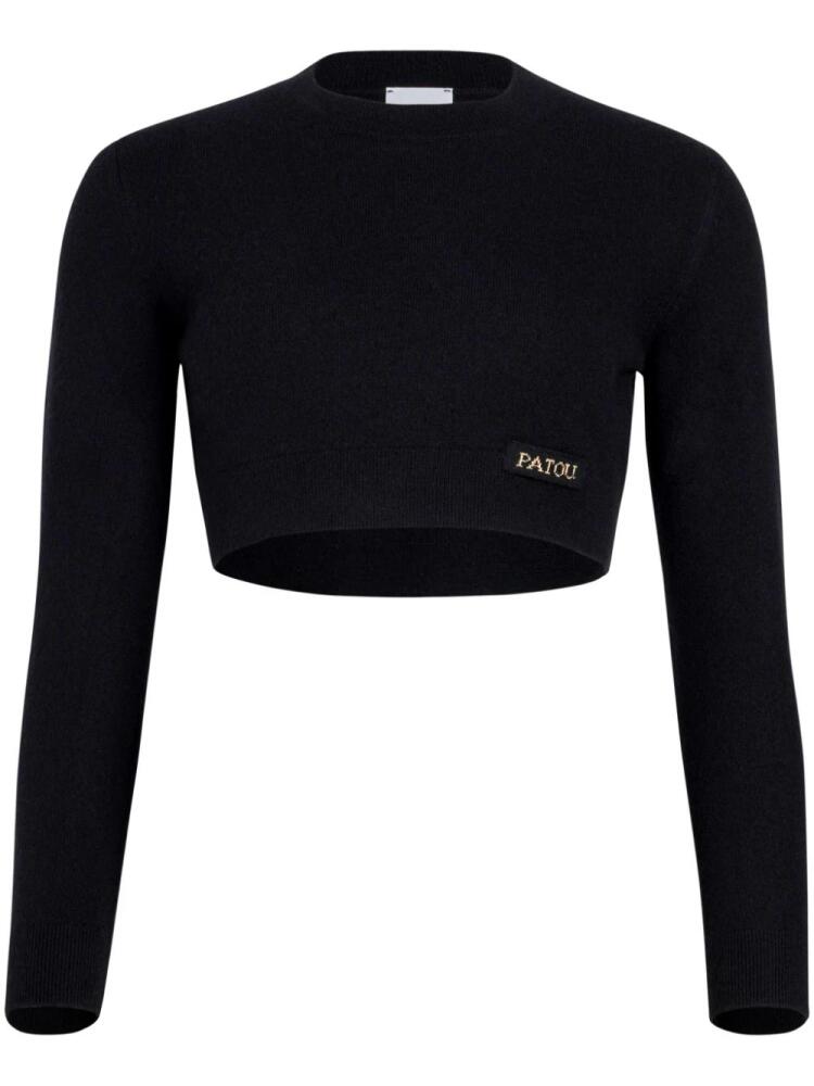 Patou cropped sweater - Black Cover