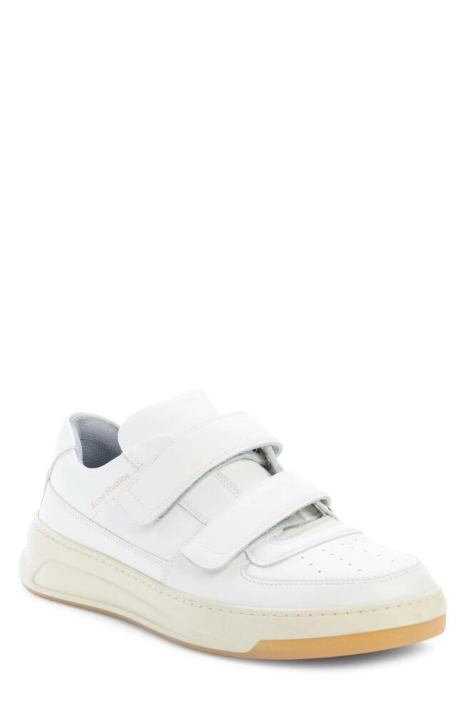 Acne Studios Face Double Strap Low Top Sneaker in White Cover