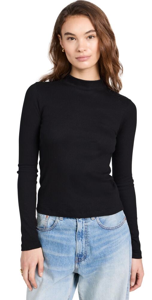 ASKK NY Mock Neck Long Sleeve Pullover Black Cover