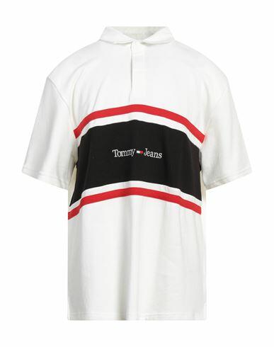 Tommy Jeans Man Polo shirt White Cotton Cover