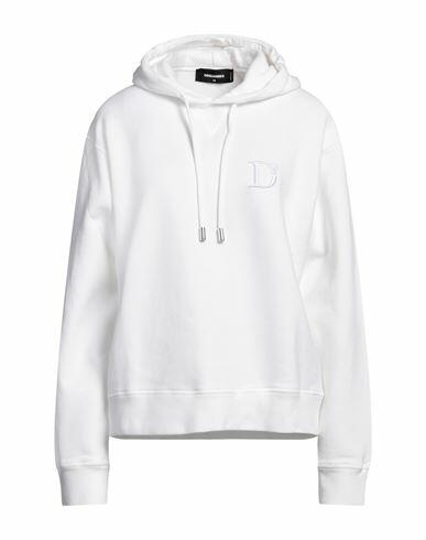 Dsquared2 Woman Sweatshirt Off white Cotton, Elastane Cover