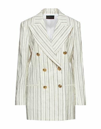 Dundas Woman Coat Ivory Linen, Cotton, Other Fibres Cover