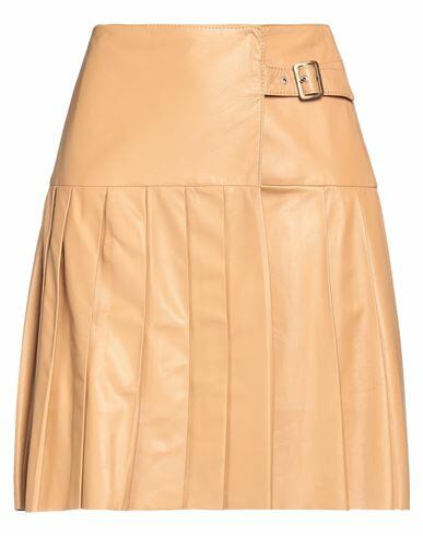 Eleventy Woman Mini skirt Camel Ovine leather Cover