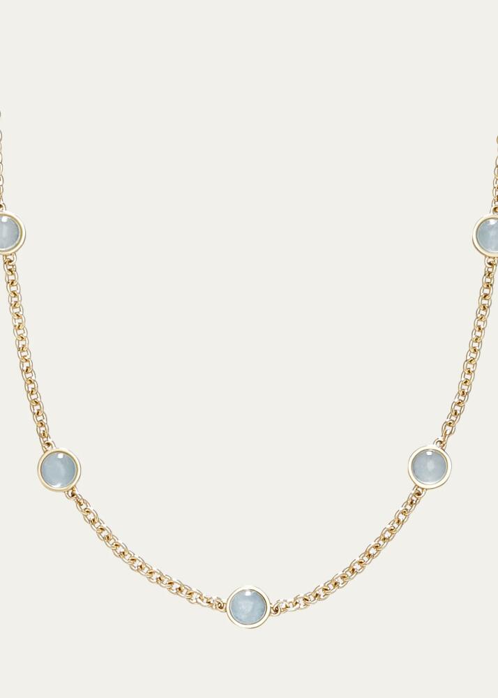 L. Klein 18k Gold Bubbles Aquamarine Chain Necklace Cover