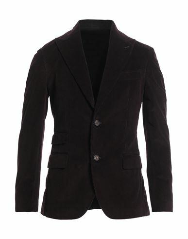 Eleventy Man Blazer Deep purple Cotton, Cashmere Cover