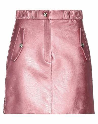 La Semaine Paris Woman Mini skirt Pink Polyurethane, Viscose Cover