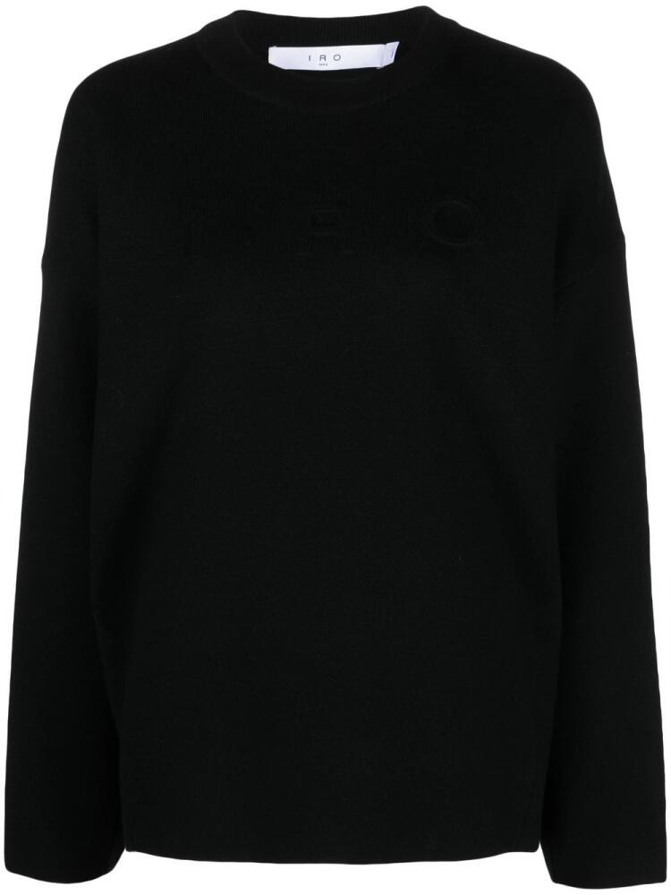 IRO intarsia knit-logo jumper - Black Cover