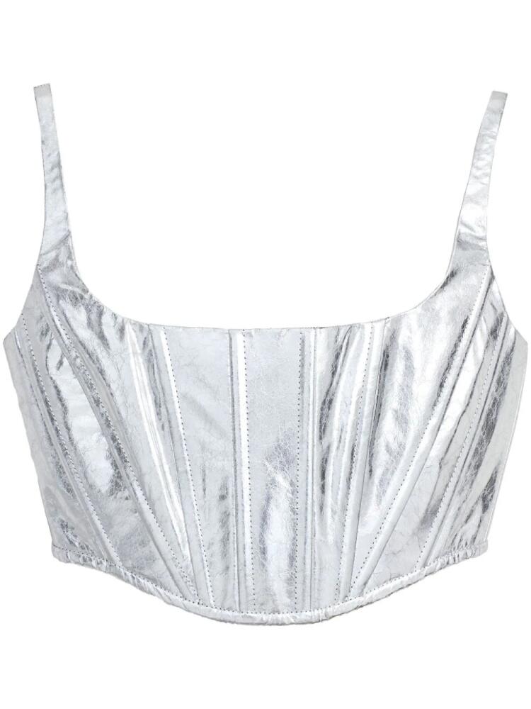 Marc Jacobs leather bustier top - Silver Cover