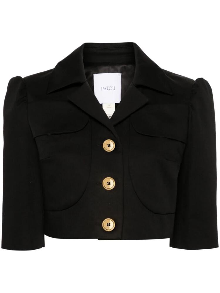 Patou single-breasted cropped blazer - Black Cover