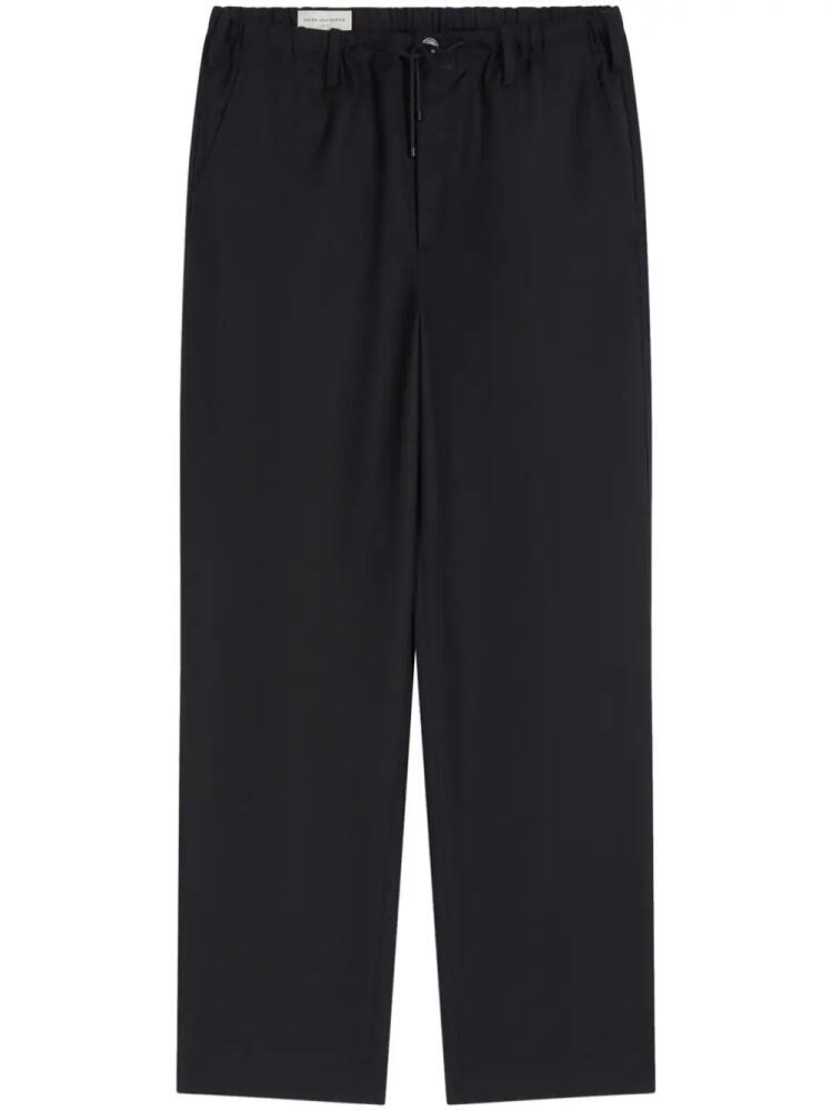 DRIES VAN NOTEN drawstring straight trousers - Black Cover