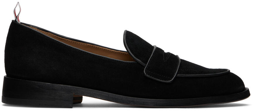 Thom Browne Black Varsity Penny Loafers Cover