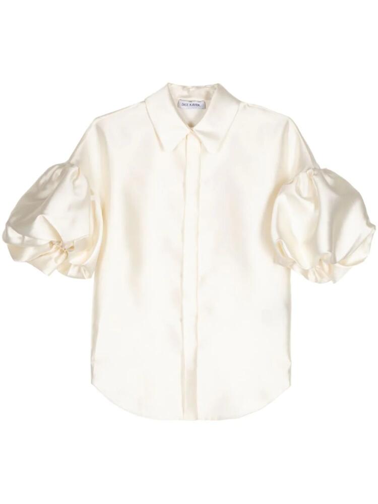 Dice Kayek puff-sleeve button-down shirt - White Cover