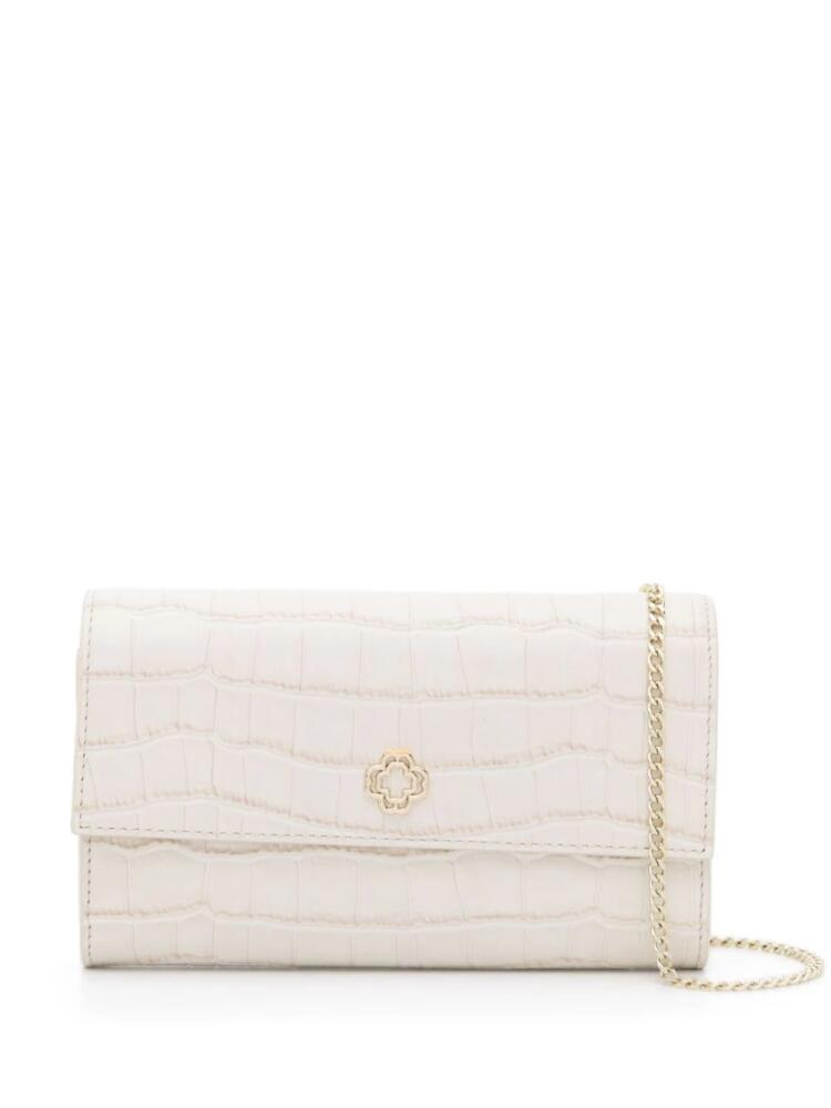 Maje logo-plaque crossbody bag - Neutrals Cover