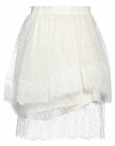 Ermanno Scervino Woman Mini skirt White Polyester, Polyamide Cover