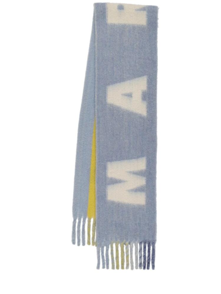 MARNI Logo Wool Blend Scarf Cover