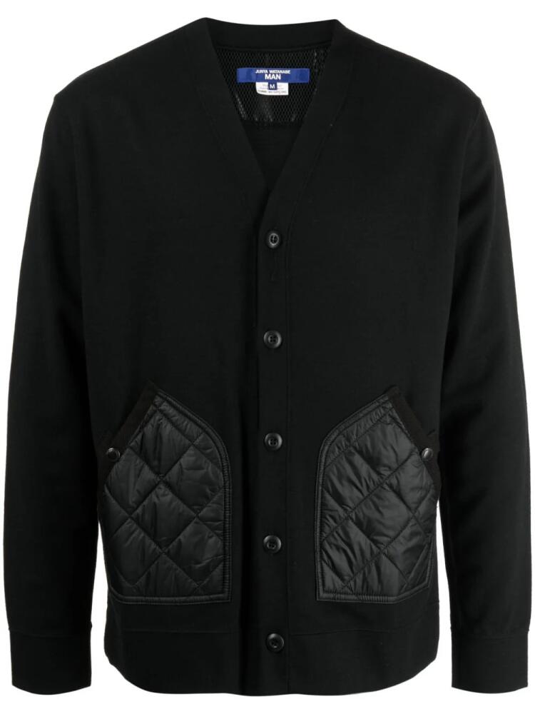 Junya Watanabe MAN quilted-panel V-neck jacket - Black Cover