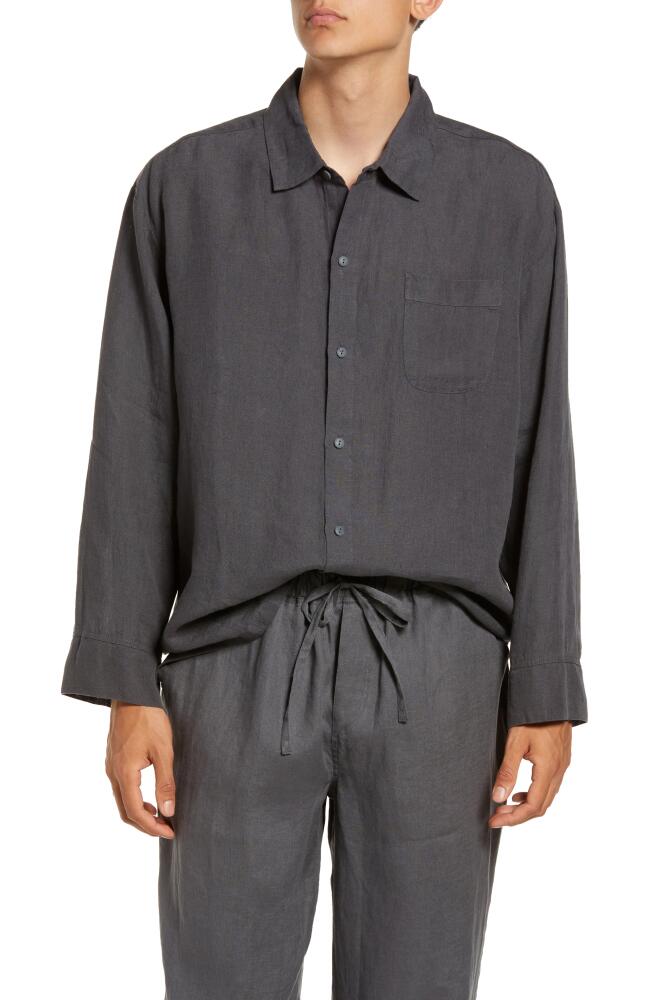 Parachute Linen Shirt in Coal Cover