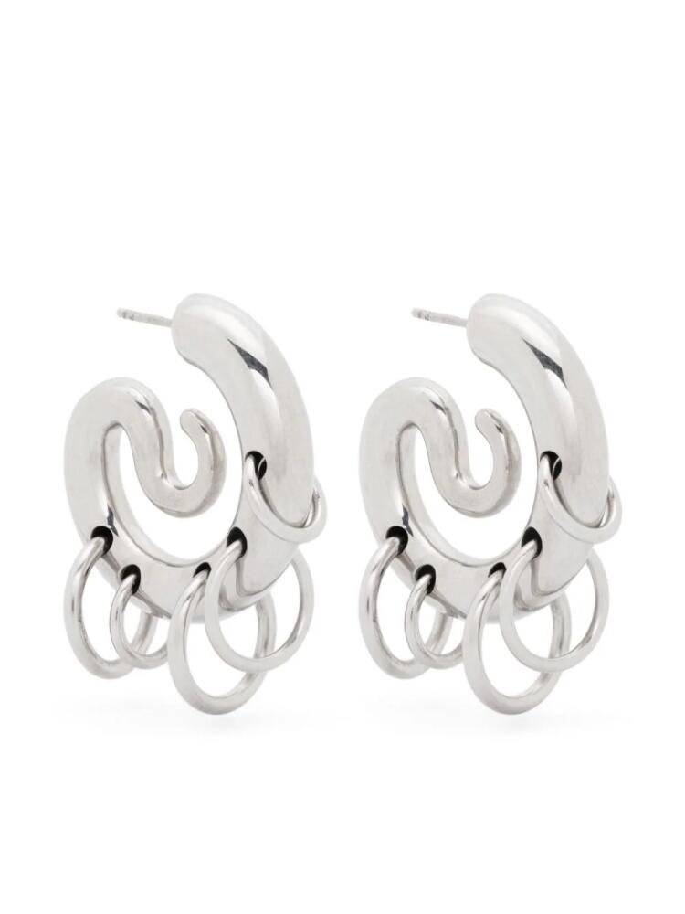 Panconesi Pierced Serpent hoop earrings - Silver Cover