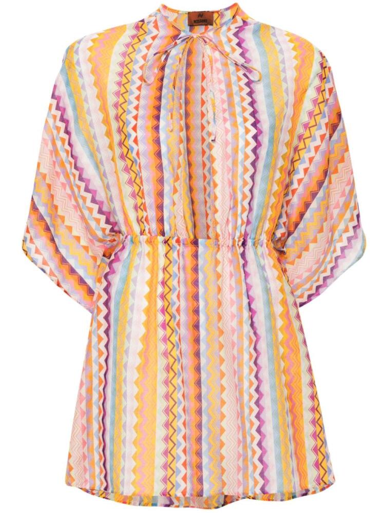 Missoni zigzag mini dress - Yellow Cover