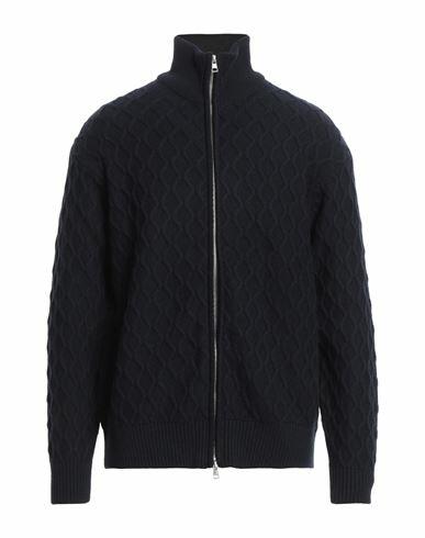 Gant Man Cardigan Midnight blue Organic cotton, Wool Cover