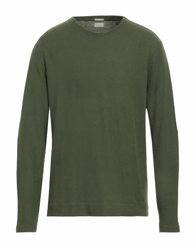 Massimo Alba Man T-shirt Dark green Cotton, Cashmere Cover