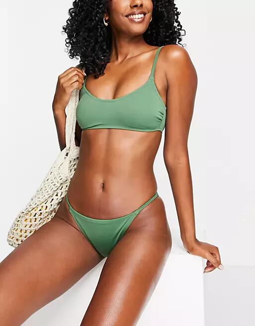 Dorina bilbao light padded bralet bikini top in khaki-Green Cover