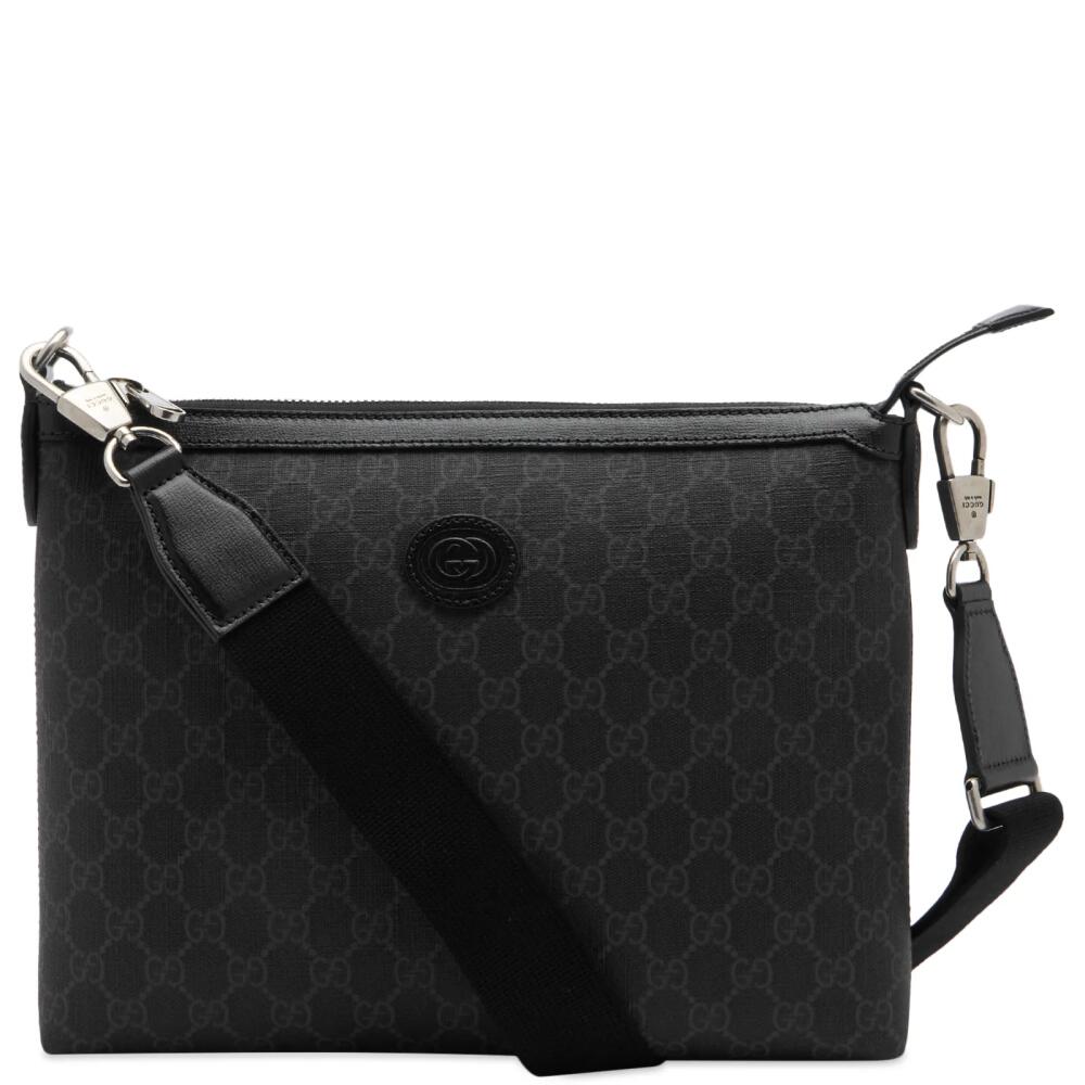 Gucci Men's GG Supreme Shoulder Bag in Black Cover