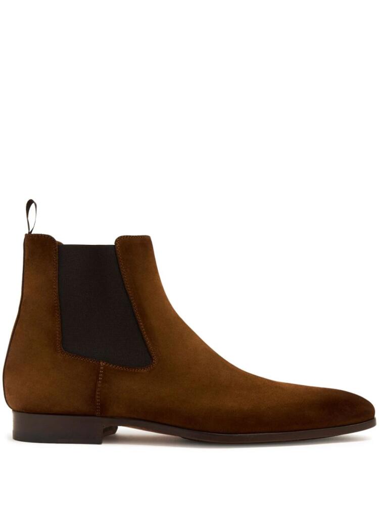 Magnanni almond-toe suede boots - Brown Cover