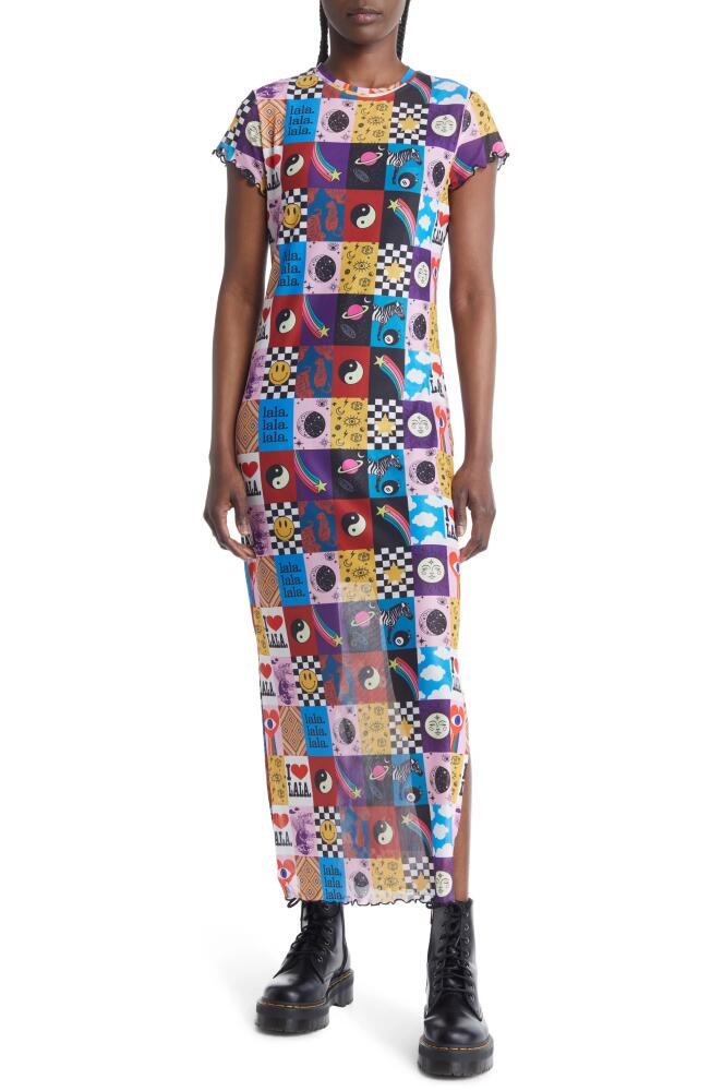 Dressed in Lala Patchwork Print Mesh Dress in Lala World Cover