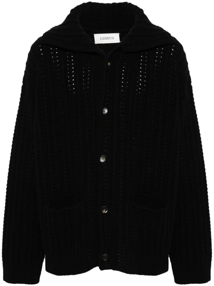 Laneus chunky-knit cardigan - Black Cover