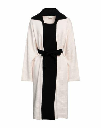 No-nà Woman Overcoat & Trench Coat Black Viscose, Polyester, Polyamide Cover