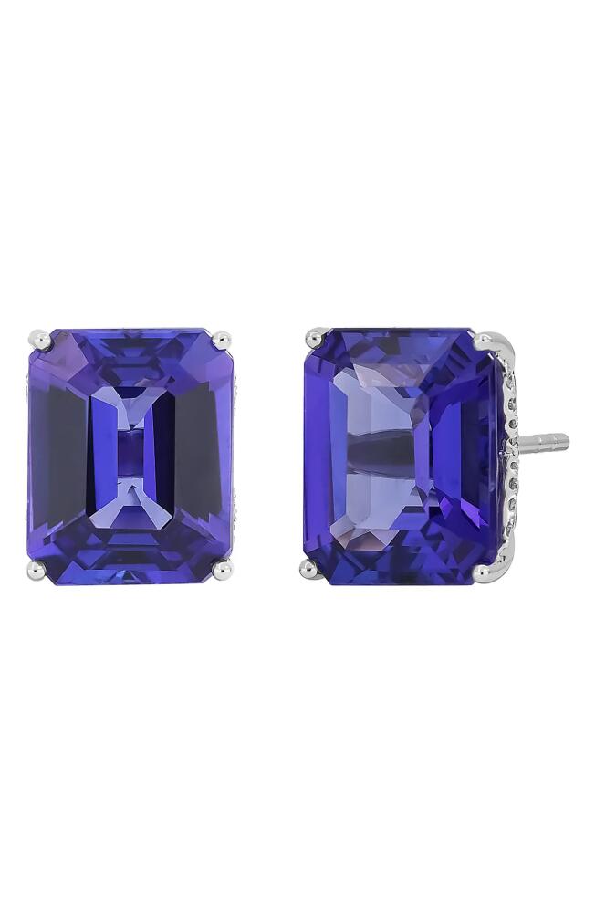 Bony Levy Collector's 18K Gold Tanzanite Stud Earrings in 18K White Gold Cover