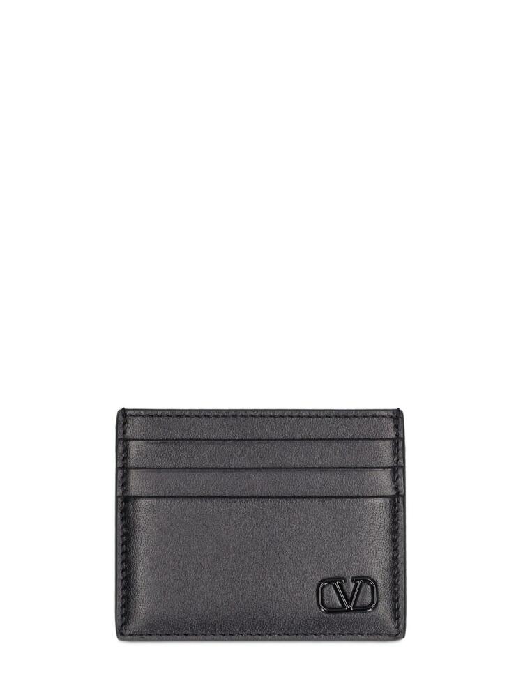 VALENTINO GARAVANI Mini V Logo Leather Card Holder Cover