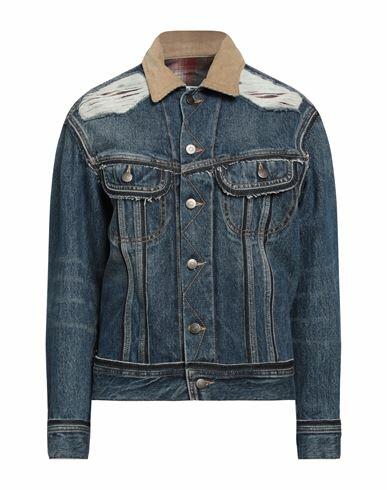 Maison Margiela Woman Denim outerwear Blue Cotton, Wool Cover