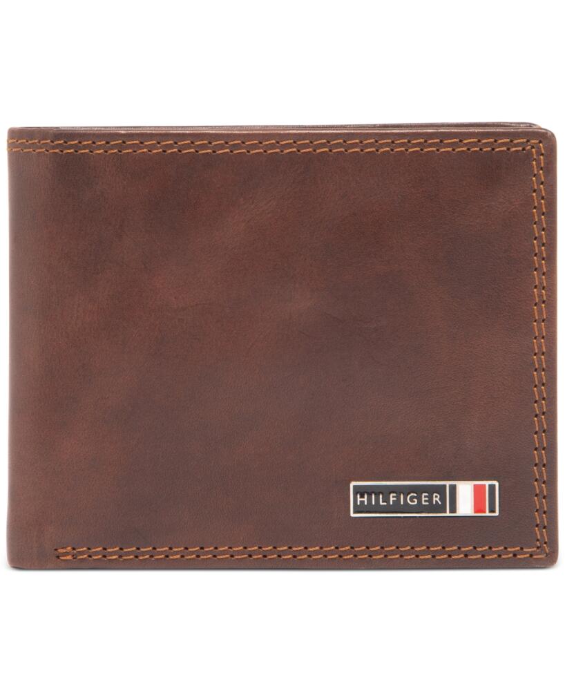 Tommy Hilfiger Men's Slim Bifold Rfid Leather Wallet - Brown Cover