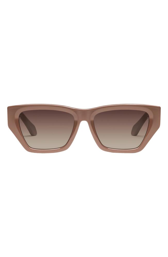 Quay Australia No Apologies 40mm Gradient Square Sunglasses in Doe /Brown Cover