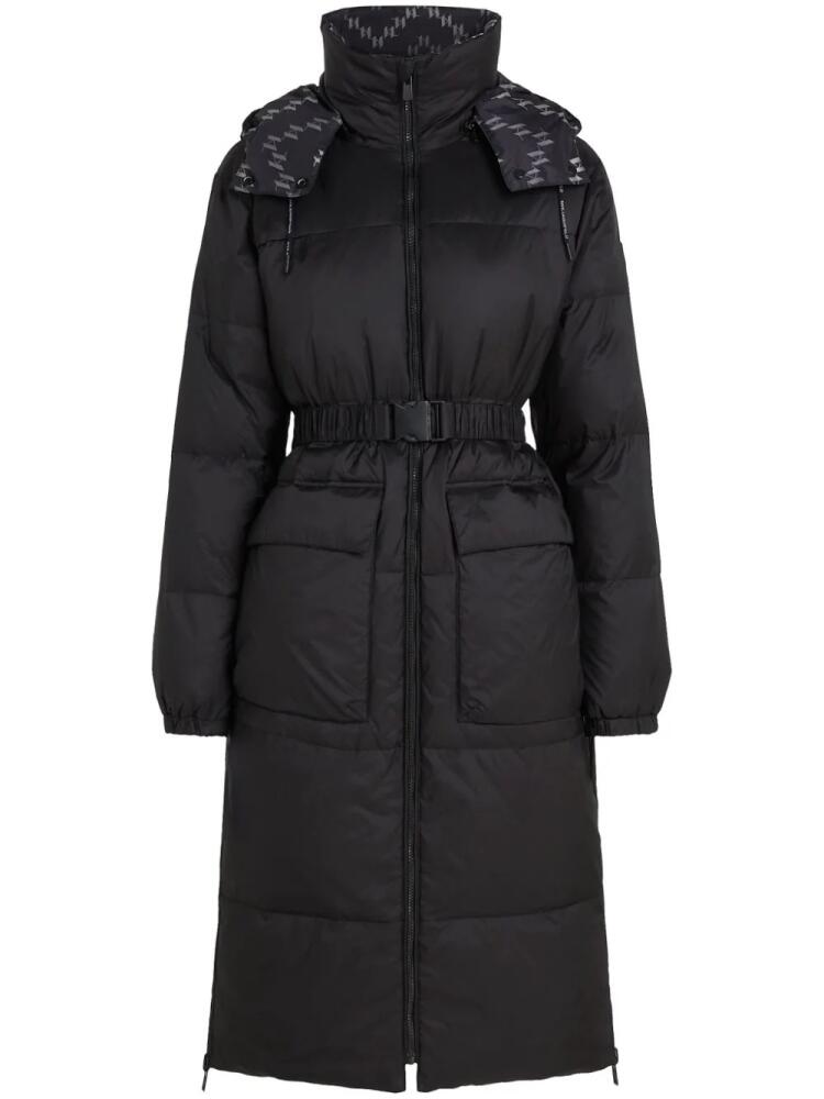 Karl Lagerfeld reversible longline puffer jacket - Black Cover