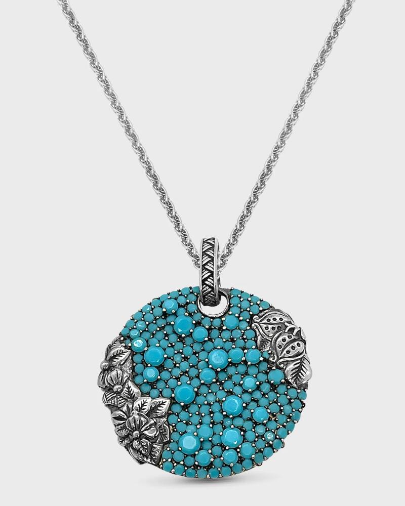 Stephen Dweck Turquoise Pave Pendant Necklace Cover