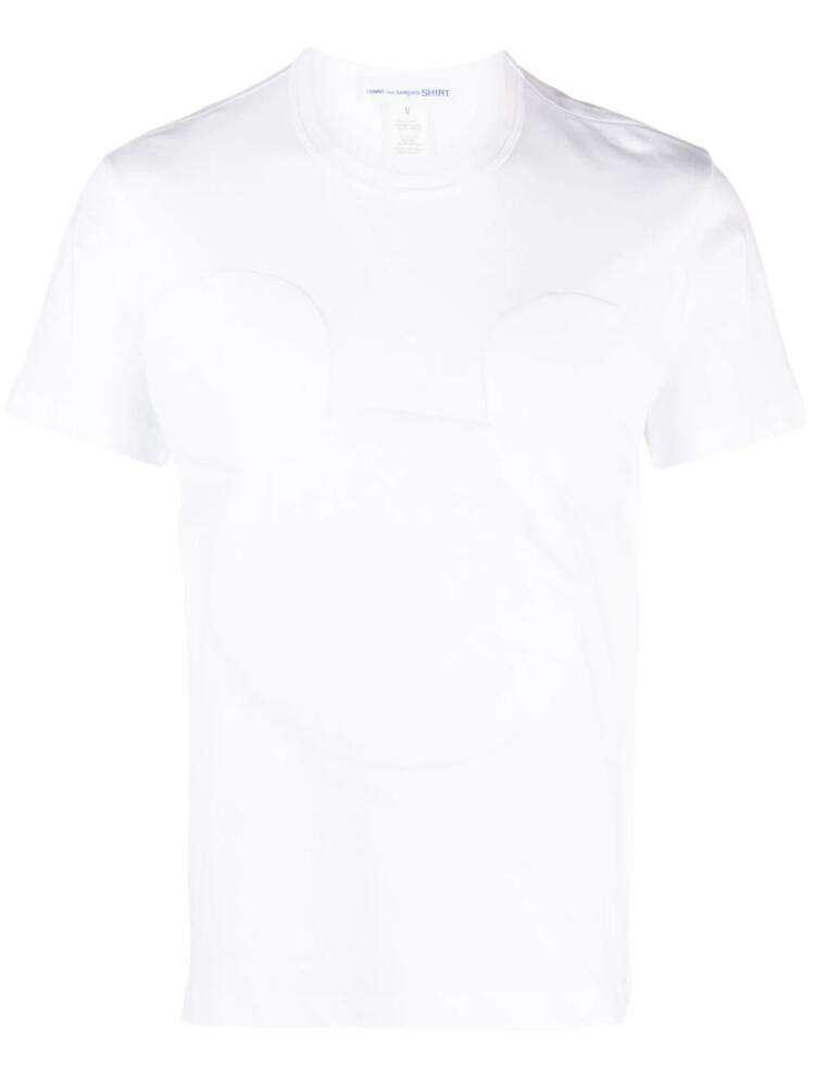 Comme Des Garçons Shirt logo-embossed crew-neck T-shirt - White Cover