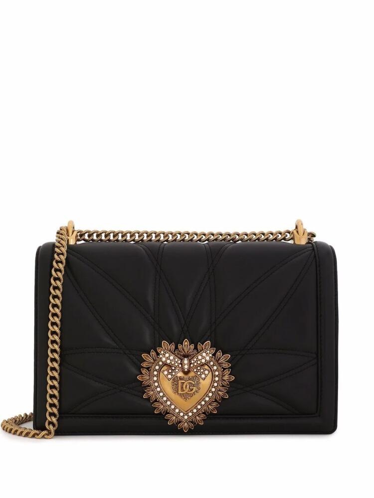 Dolce & Gabbana large Devotion quilted crossbody bag - Black Cover