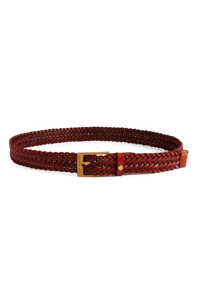 Ted Baker London Braidie Braided Leather Belt in Tan Cover