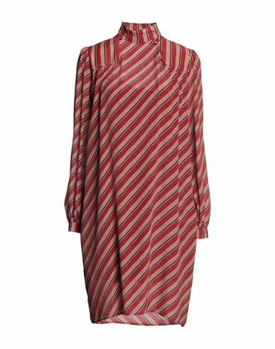 Katia Giannini Woman Mini dress Red Viscose, Silk Cover