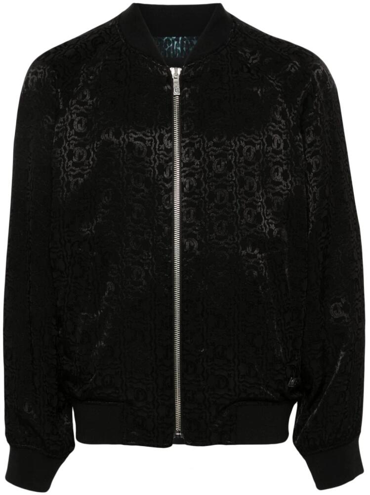 Just Cavalli logo-jacquard bomber jacket - Black Cover