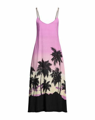 Palm Angels Woman Midi dress Pink Viscose, Polyester, Elastane Cover