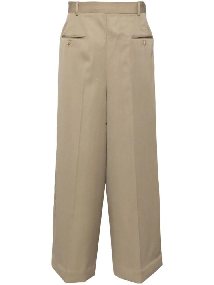 Hed Mayner wide-leg wool trousers - Neutrals Cover