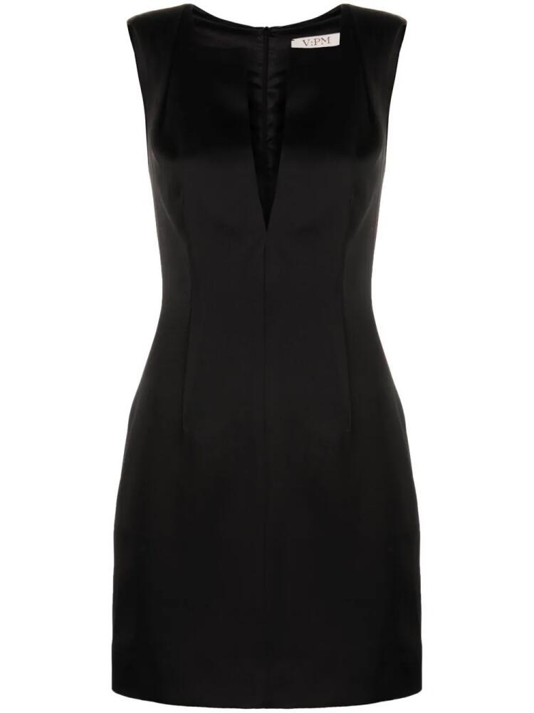 V:PM ATELIER Delora V-neck minidress - Black Cover