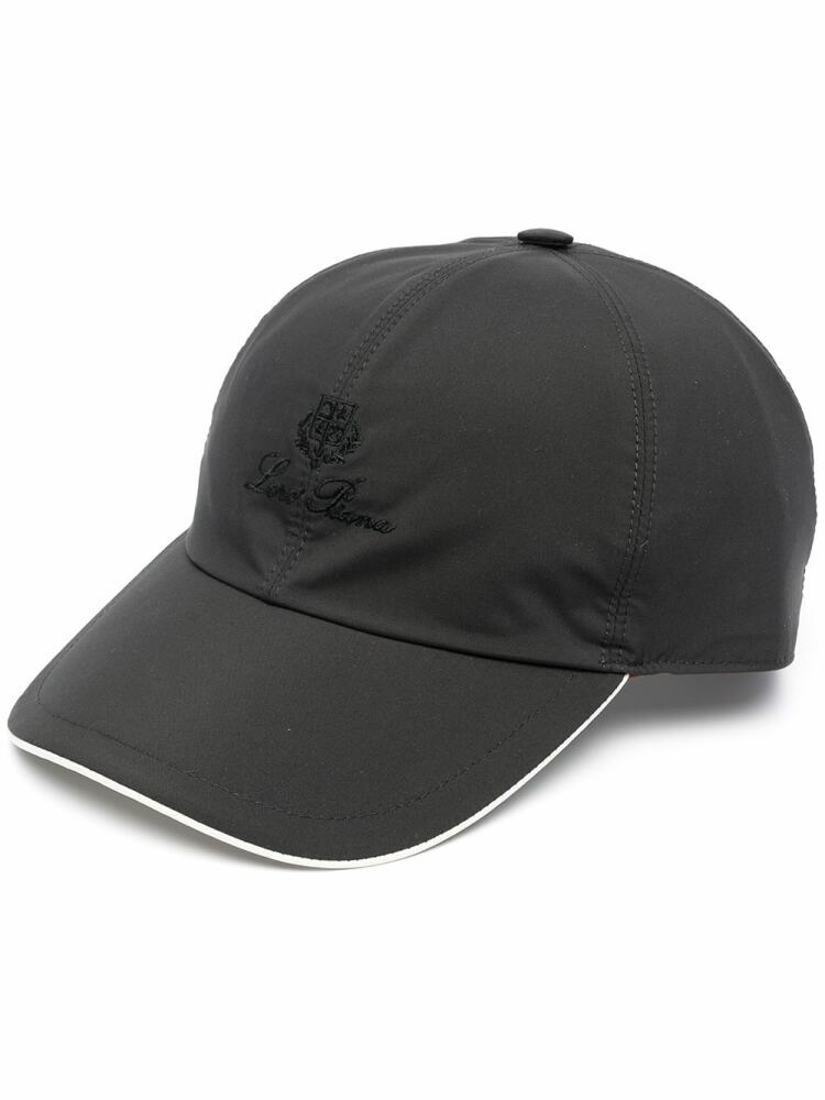 Loro Piana contrasting-trim six-panel cap - Black Cover